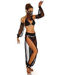 Bauchtanzkost�m schwarz