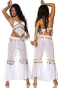 Bauchtanzkost�m wei�