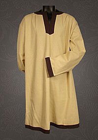 Baumwolltunika mit braunen Bord�ren