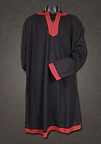 Baumwolltunika schwarz-rot