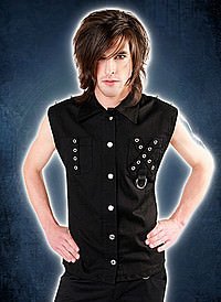 Black Pistol Punk Vest Denim 