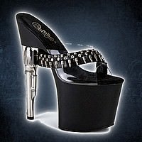 Bondgirl-701-5 Black 18,75 cm Plateau High-Heel