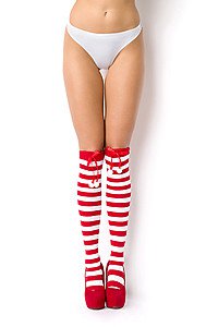 Christmas Str�mpfe rot/wei�