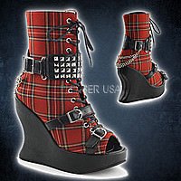Demonia BRAVO-89 Tartan Kunstleder