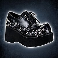 Demonia DANK-151 Schwarz Kunstleder