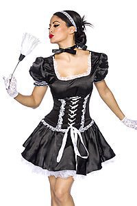 Dienstm�dchenkost�m schwarz/wei�
