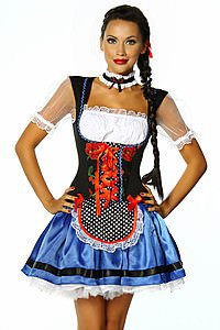 Dirndl blau/schwarz/wei�