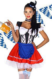 Dirndl rot/schwarz/wei�
