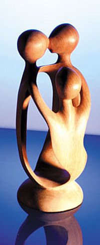 Dreiheit, Holzfigur, ca. 20 cm 