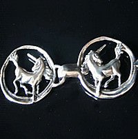 Einhorn Silber Schliesse