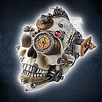 Erasmus Darwins Steam-Cerebrum Steampunk Sch�del