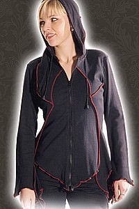 Dunkle Yoga Kapuzenjacke Baumwolle