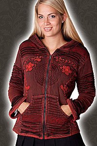 Gef�tterte Ethnic Jacke Baumwolle