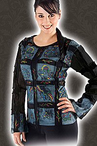 Patchwork Ethnic Shirt Baumwolle
