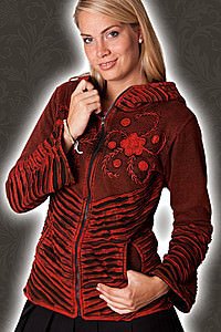 Gef�tterte Ethnic Jacke Baumwolle