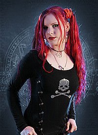 Glitter Skull Gothic-Longsleeve