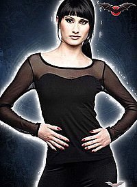 Gothic Shirt mit Netz�rmeln