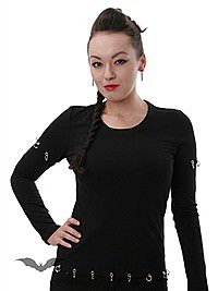 Gothic Shirt mit �sen und Ringen
