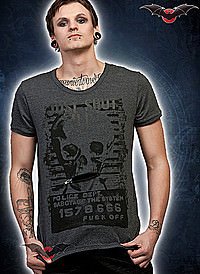 Graues Shirt mit Print