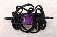 Kunstharz Haarspange mit Amethyst