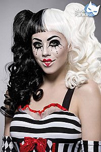 Harlequin Per�cke schwarz/wei�