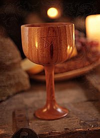 Holzkelch Pentagramm