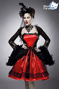 Hot Vampire Kost�mset rot/schwarz