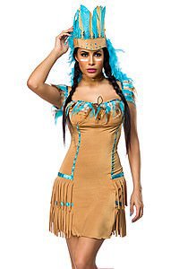 Indianer Kost�m beige/blau