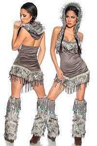 Indianerkost�m mit Fellstulpen