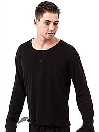 Klassisches Langarmshirt mit Knopfreihe