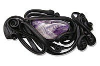 Kunstharz Clip-Haarspange mit Amethyst