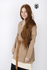 Short tunic Frekja cotton, sand