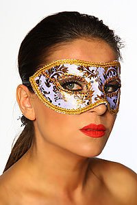 Maske gold/wei�