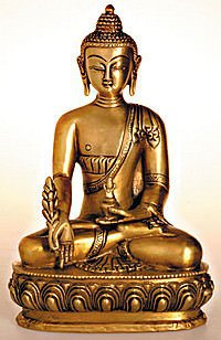 Medizin-Buddha, Messing, ca. 20 cm 