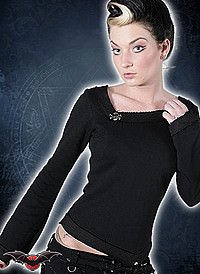 Metal Skull Longsleeve Gothic Top