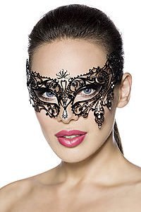 Metallmaske schwarz