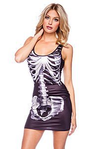 Minikleid schwarz/wei�