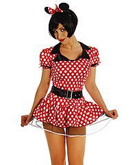 Minnie Mouse-Kost�m rot/wei�