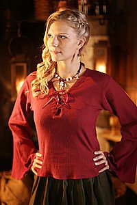 Mittelalter Crincle-Bluse 