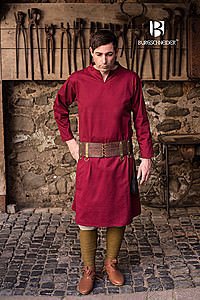 Mittelalterliche Tunika Ekwin, Rot