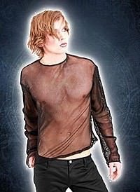 mode wichtig Basic Longsleeve Fine Net Black