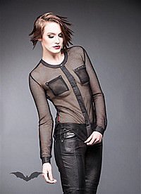 Netzbluse  mit Brusttaschen