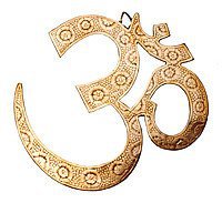 Om-Wandsymbol, Messing, 27 cm 