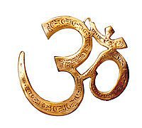 Om-Wandsymbol, Messing, 8 cm 