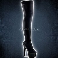 Pleaser ADORE-3002 Schwarz Stretch Lycra