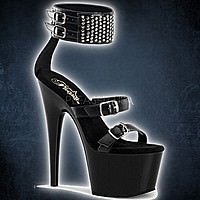 Pleaser ADORE-764 Kunstleder Schwarz