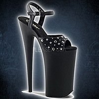 Pleaser BEYOND-009ST Schwarz Kunstleder-Schwarz Matt