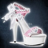 Pleaser DELIGHT-615 Baby Pink-Weiss