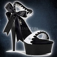 Pleaser DELIGHT-615 Weiss-Schwarz