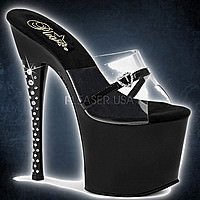 Pleaser DIAMOND-701H Klar-Schwarz